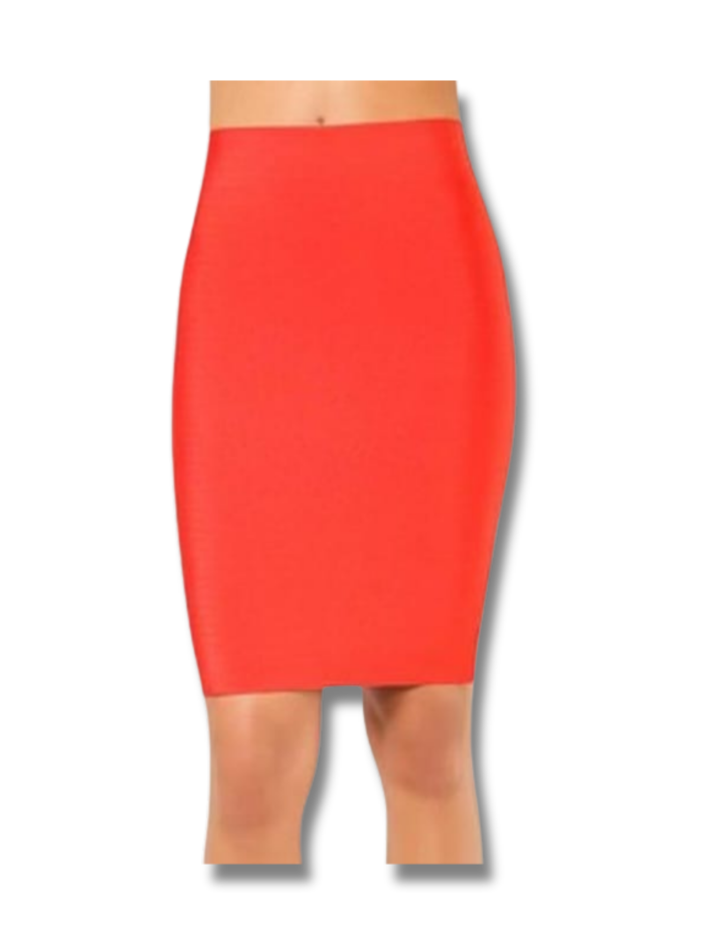 Crimson Elegance Pencil Skir