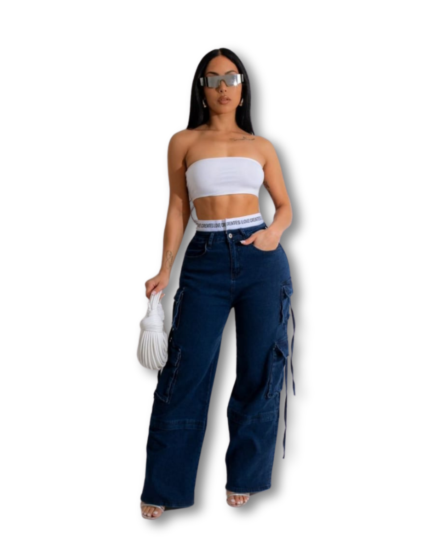 Midnight Utility Cargo Jeans