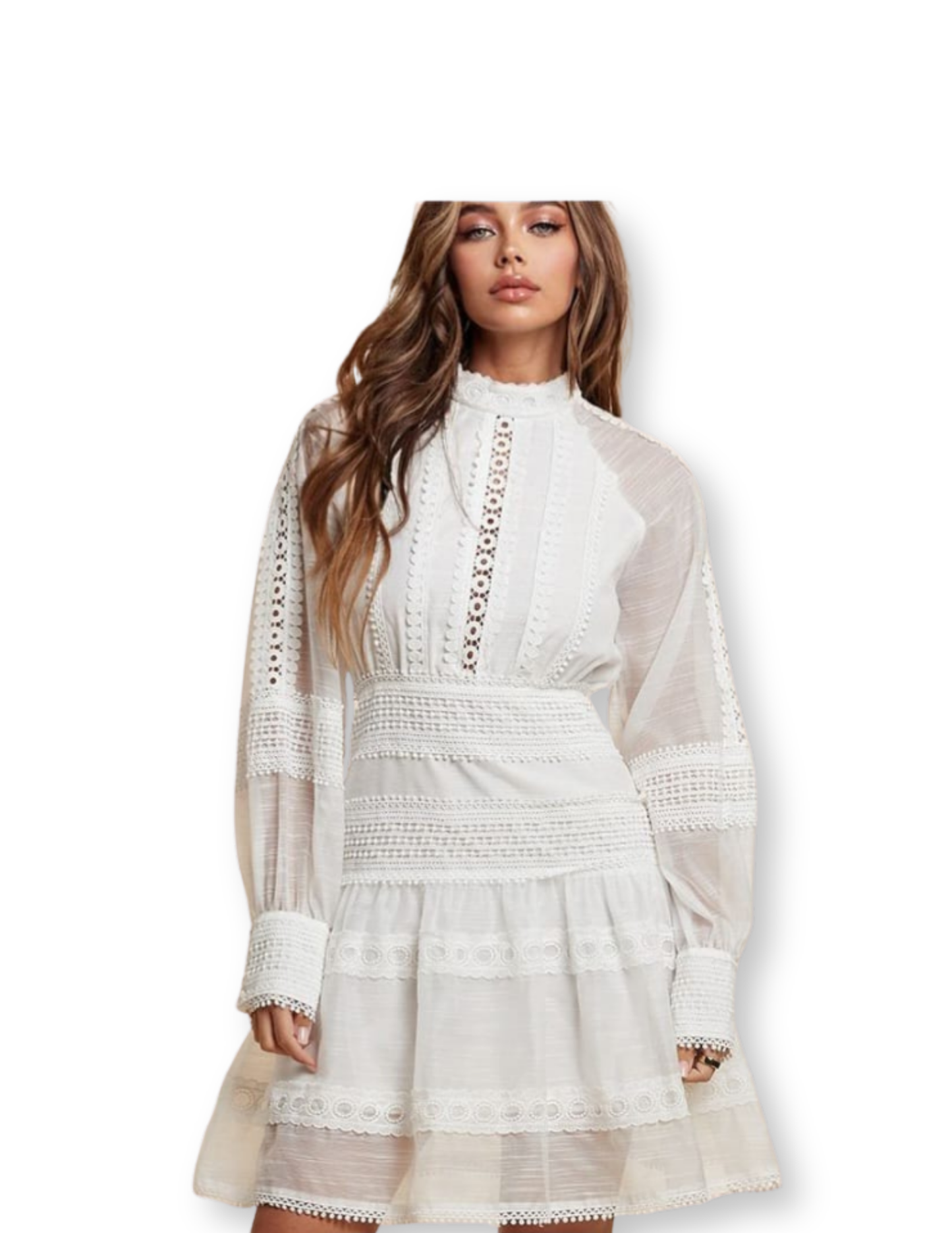 Ivory Lace Romance Midi Dress