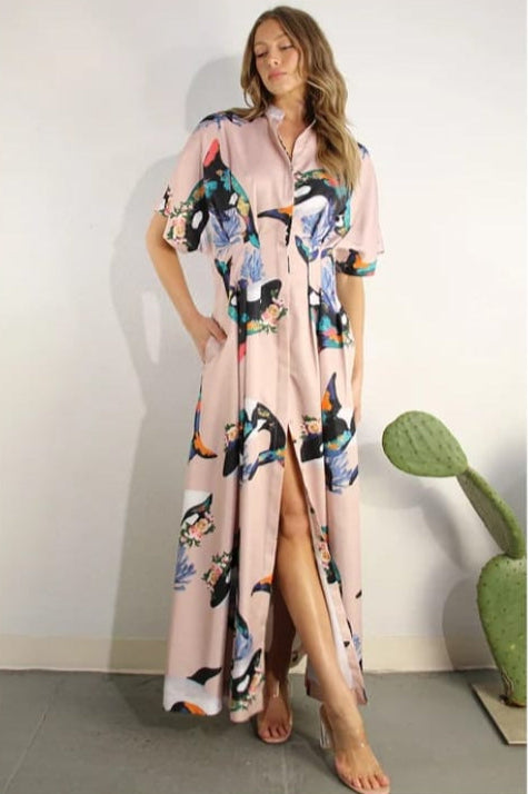 Aurora Enchantment Satin Gown