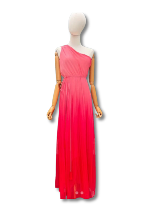 Rose Radiance One-Shoulder Gown