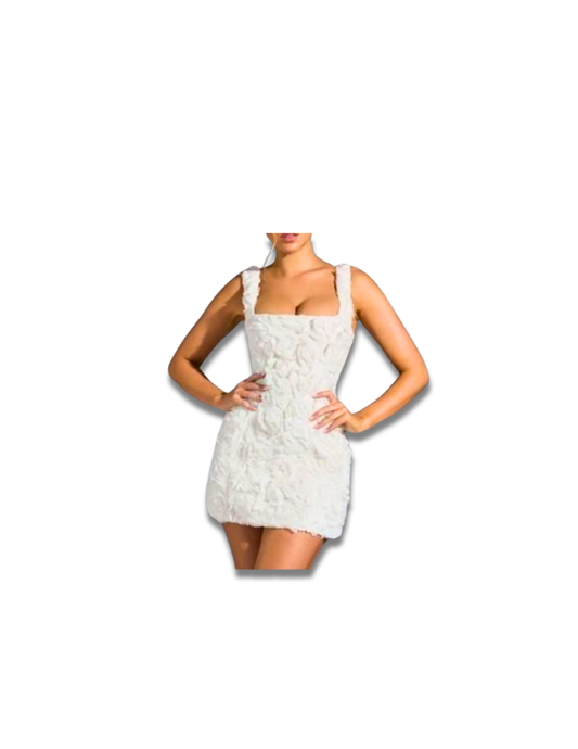 Rose Bloom Mini-Dress