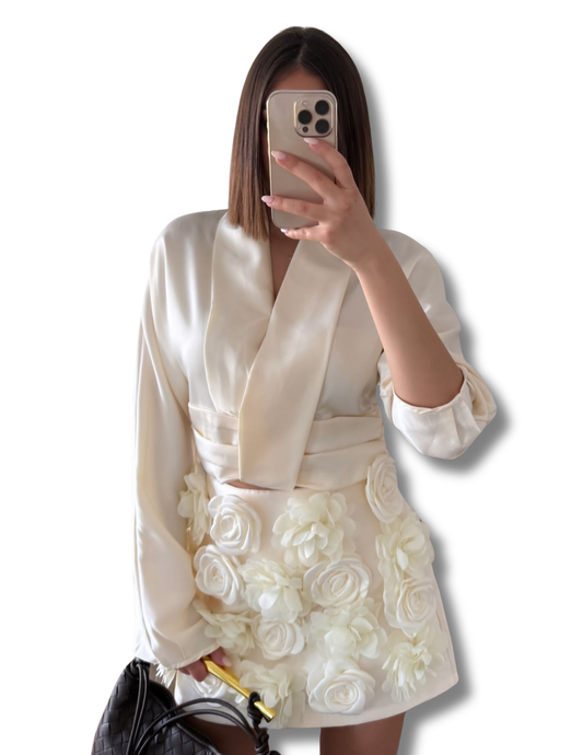 Ivory Bloom Textured Set
