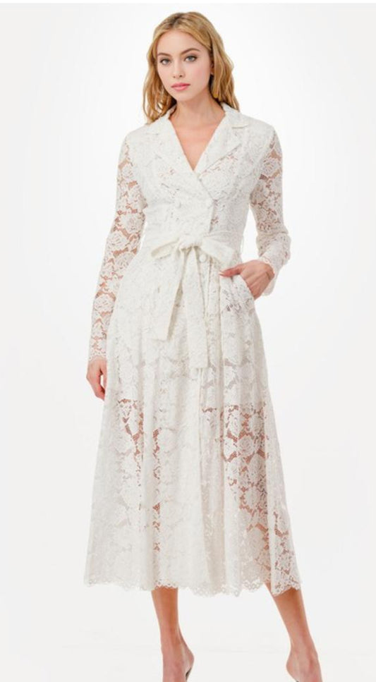 Ethereal Elegance Lace Dress